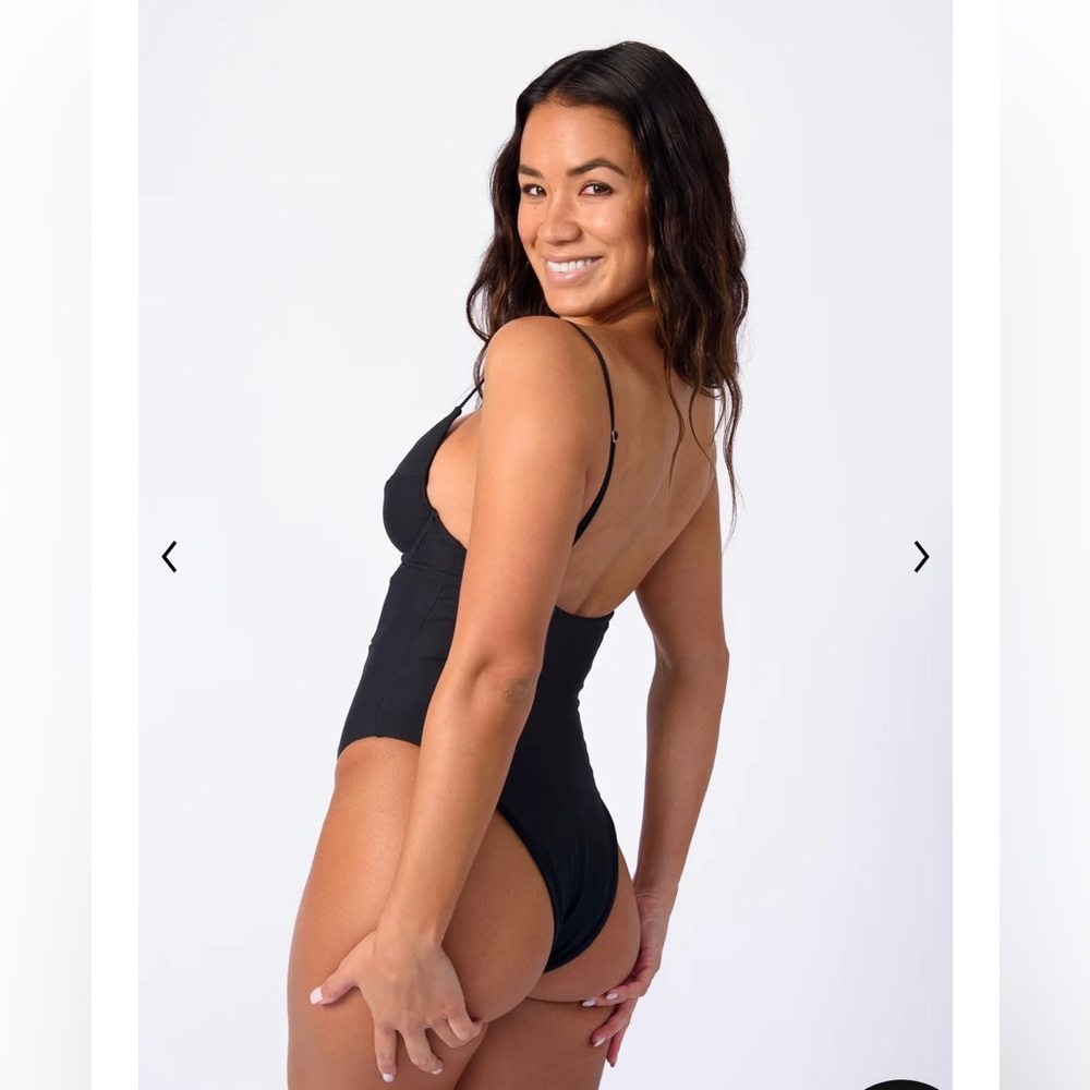 Skatie Blue and Yellow Tropical One Piece Swimsuit - Picture 14 of 16